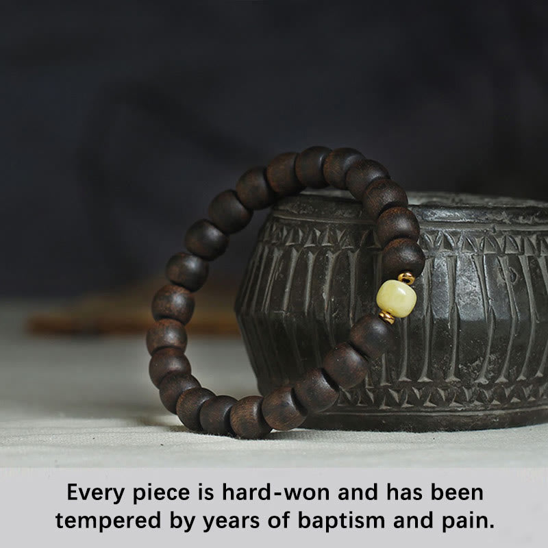 KarmaRipple's Rare Brunei Agarwood Amber Balance Peace Calm Bracelet p14