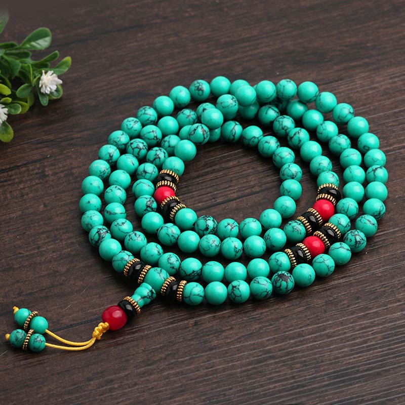 KarmaRipple's Tibetan Turquoise Balancing Mala Bracelet p9