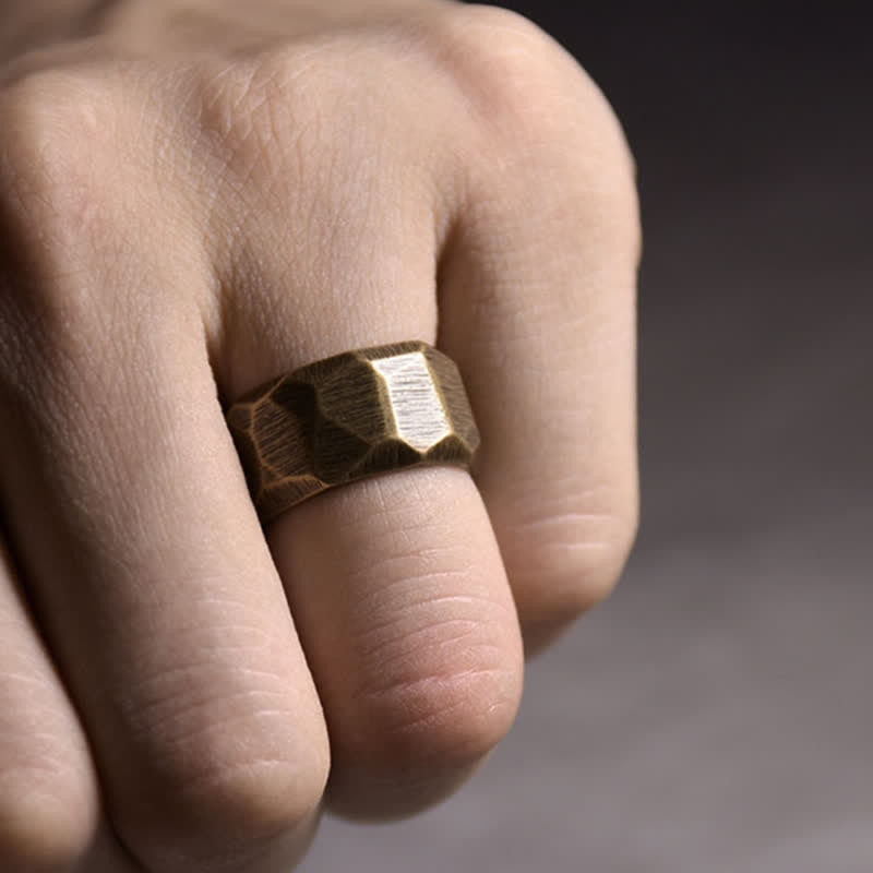 KarmaRipple's Tibetan Simple Design Bronze Wealth Ring p18