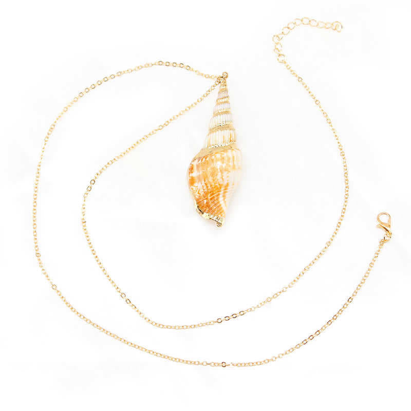 KarmaRipple's Authentic Shankha Conch Shell Seashell Fortunate Pendant Necklace p1