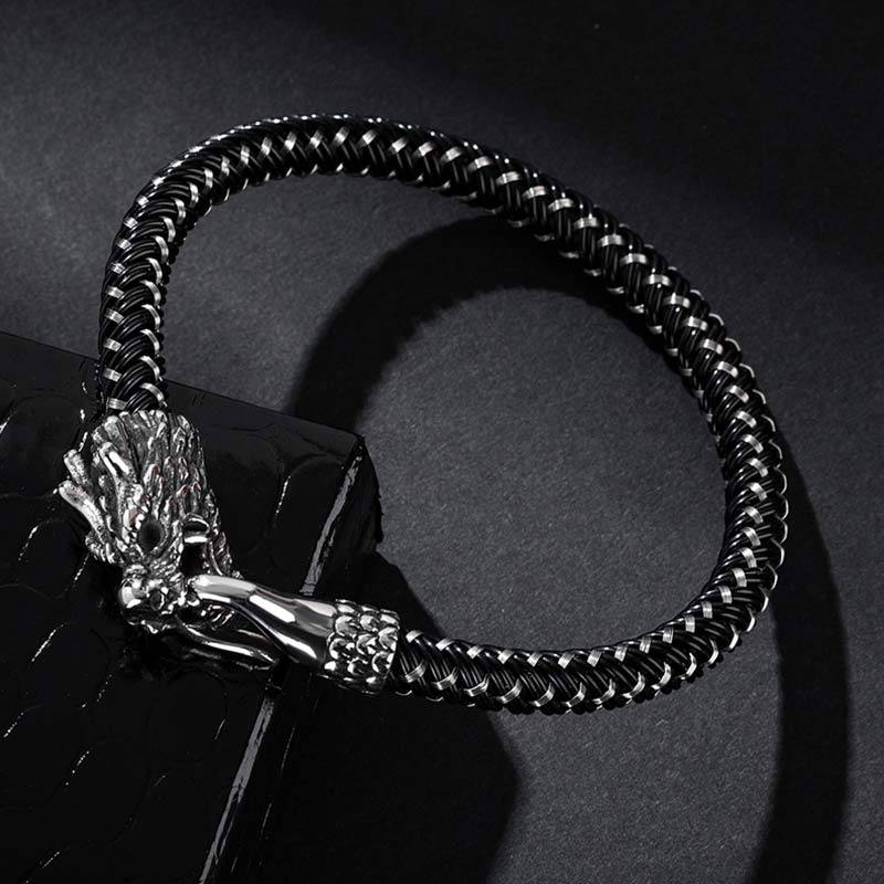 KarmaRipple's Dragon Titanium Steel Protection Fortune Bracelet p23