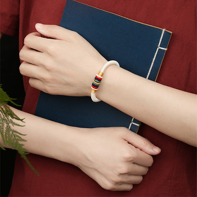 KarmaRipple's Tibetan Handmade Colorful King Kong Weave Five Elements Fortune Braid String Bracelet p18