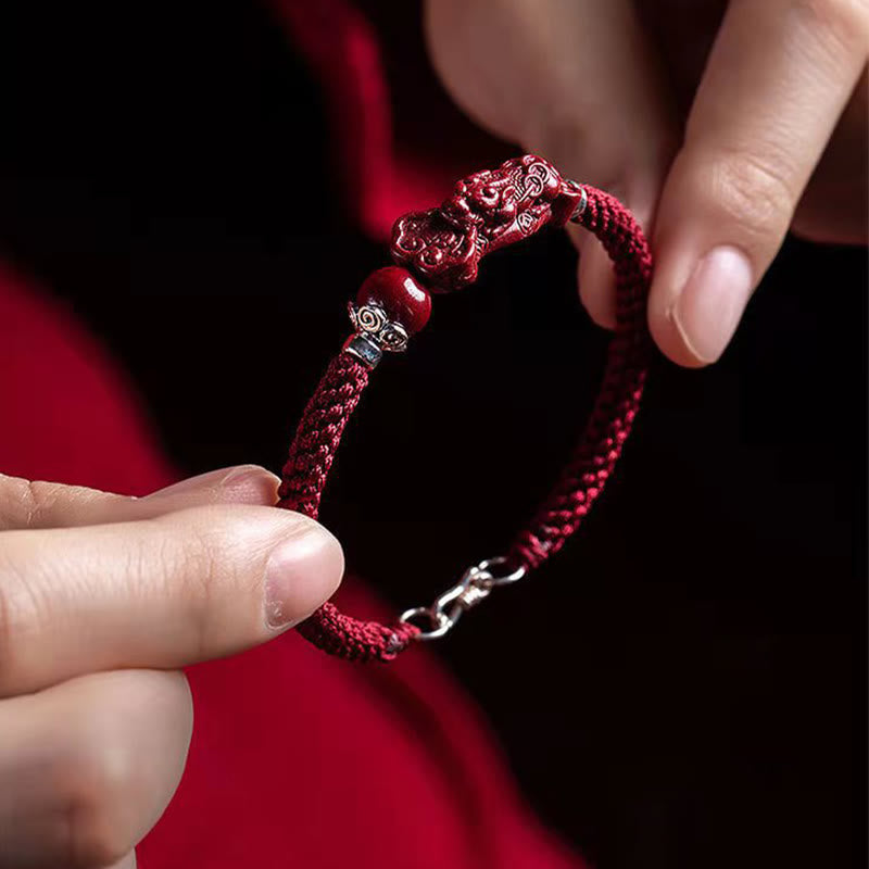 KarmaRipple's Handcrafted PiXiu Cinnabar Wealth Fortune Woven Bracelet p6