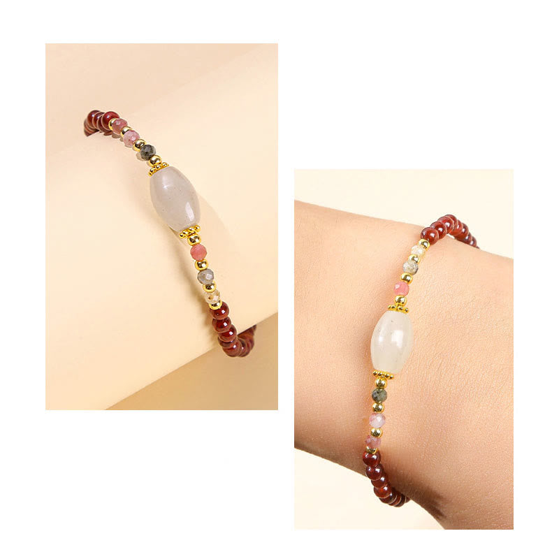 KarmaRipple's Garnet Jade Tourmaline Bead Passion Bracelet p8