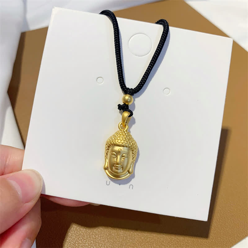 KarmaRipple's Gold Buddha Bronze Wealth Pendant Necklace p6