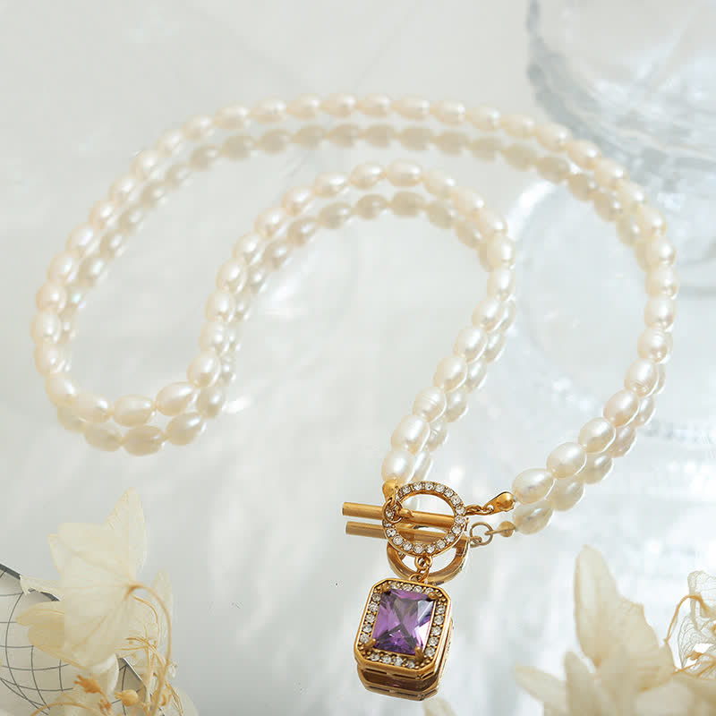 KarmaRipple's Pearl Zircon Wealth Talisman Pendant Necklace p10
