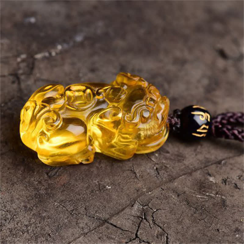 KarmaRipple's FengShui Citrine PiXiu Wealth Pendant Necklace p5
