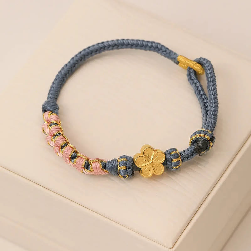 KarmaRipple's Peach Blossom Design Wealth String Bracelet p1