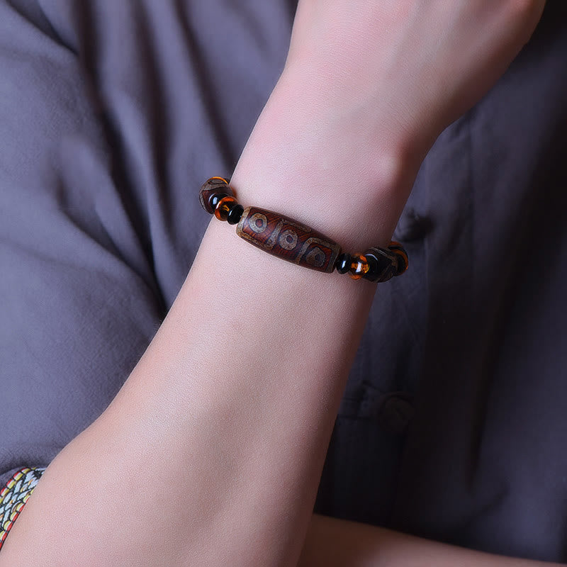 KarmaRipple's Tibetan Retro Authentic Nine-Eye Dzi Bead Blessings Bracelet p4