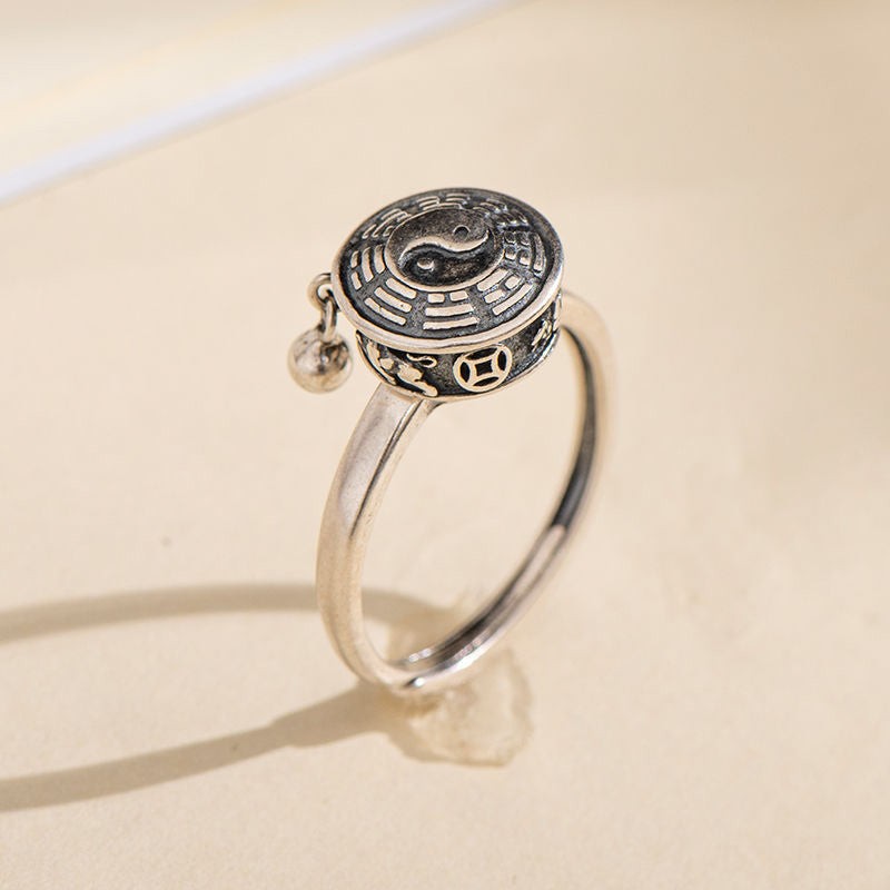 KarmaRipple's Yin Yang Bronze Fortune Wealth Rotatable Ring p1