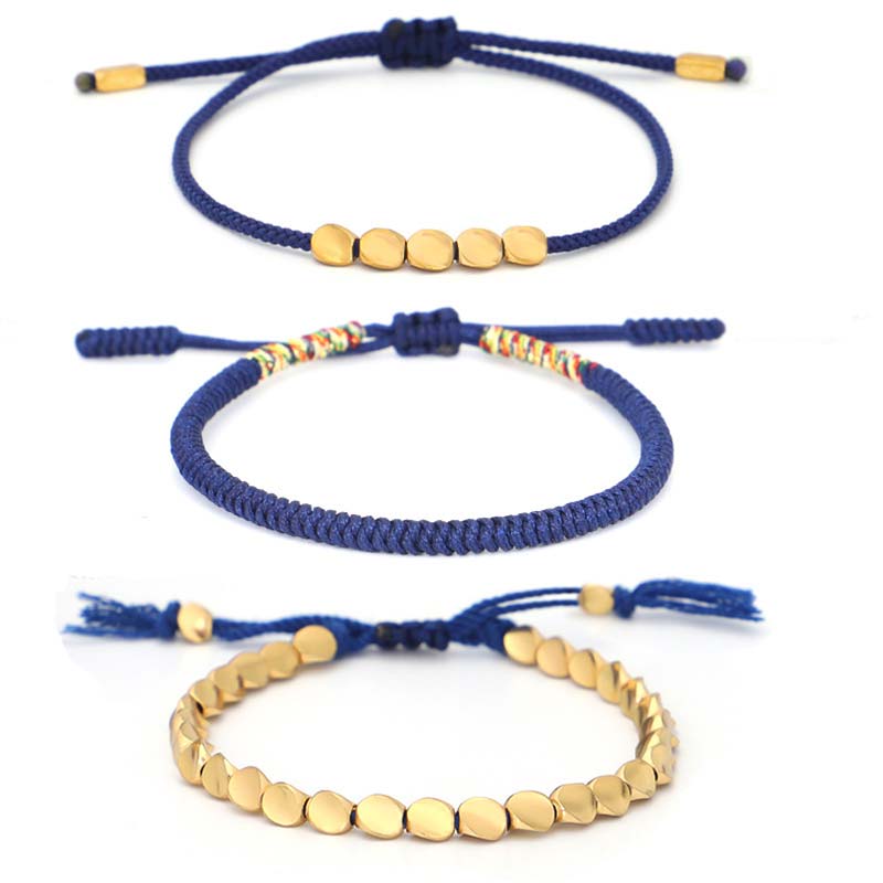 KarmaRipple's 3 PCS Tibetan Bronze Beadwork Balancing Protection Fortune Bracelet Set p5