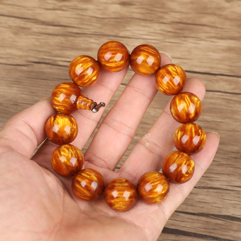 KarmaRipple's Golden Sea Willow Success Positive Bracelet Mala p9