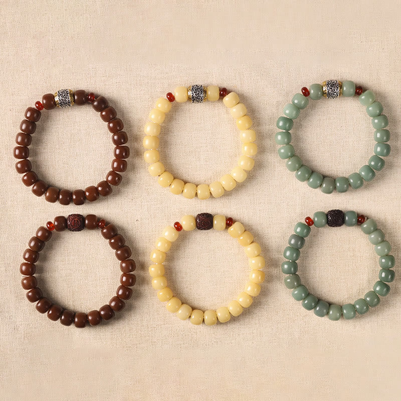 KarmaRipple's Bodhi Seed Auspicious Cloud Fu Character Bead Peace Bracelet p17