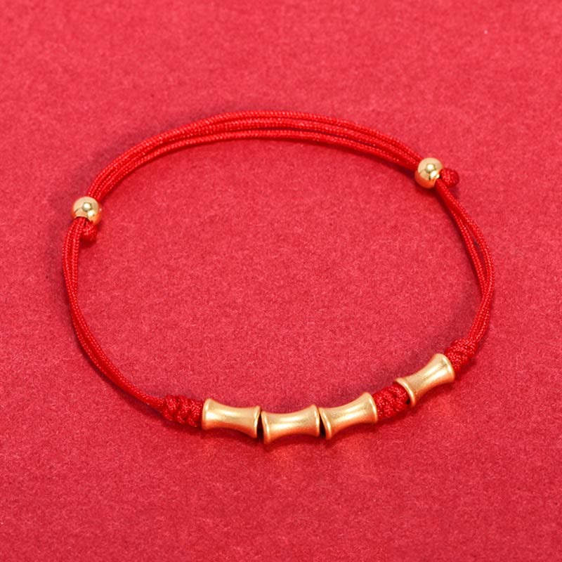 KarmaRipple's 925 Sterling Silver Bamboo Design Protection Fortune Woven Bracelet p1