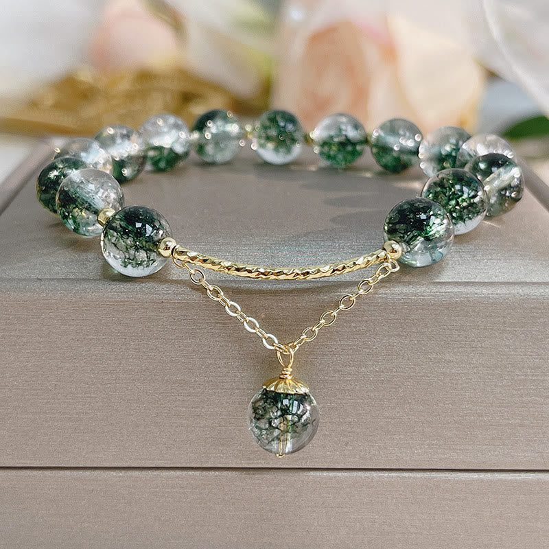 KarmaRipple's Green Phantom Gemstone Confidence Talisman Bracelet p1