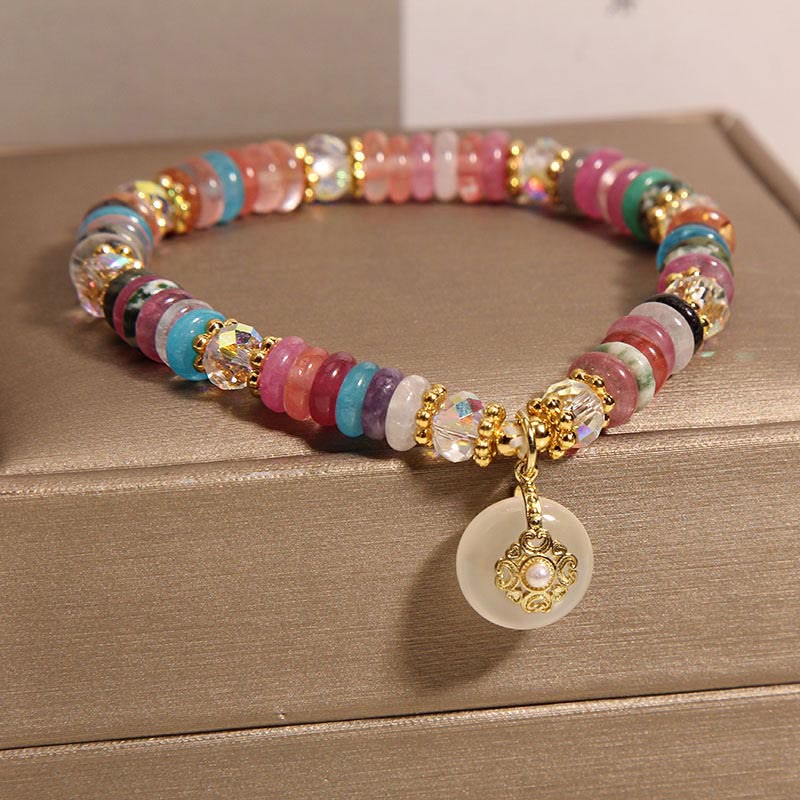 KarmaRipple's Various Gemstone Peace Buckle Auspicious Bracelet p4