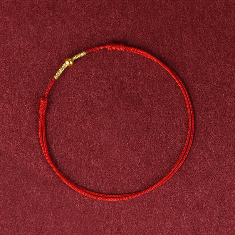 KarmaRipple's 925 Sterling Silver Golden Bead Protection Woven Rope Bracelet Anklet p12