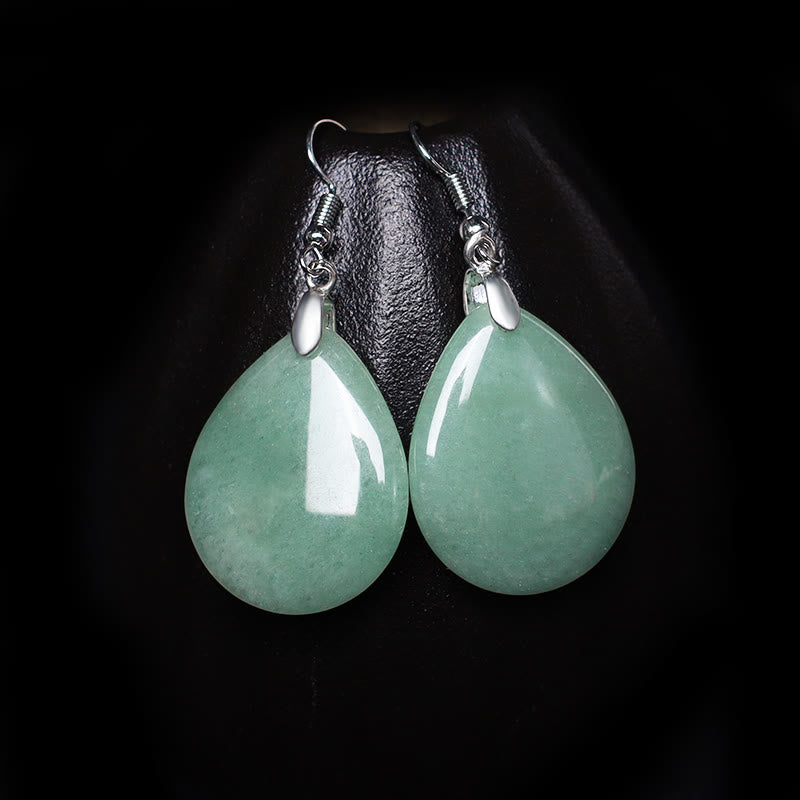 KarmaRipple's Authentic Aventurine Dangle Balancing Drop Earrings p5