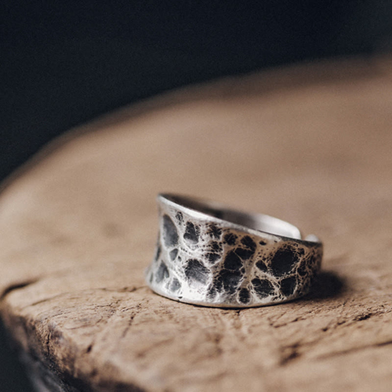 KarmaRipple's 925 Sterling Silver Bump Texture Design Protection Ring p3