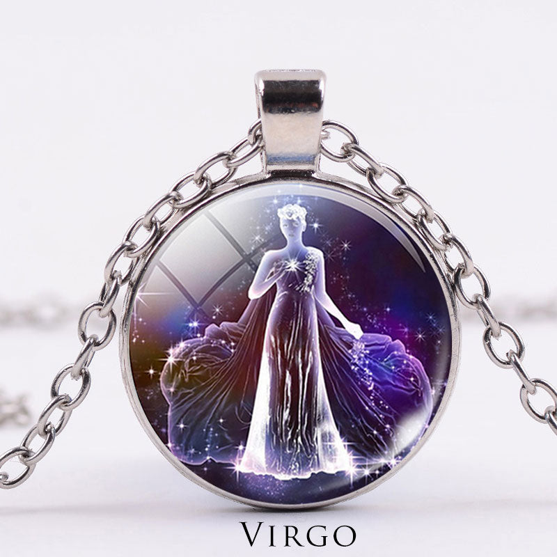 KarmaRipple's 12 Constellations of the Zodiac Moon Starry Sky Protection Blessing Pendant Necklace p14