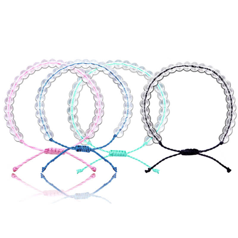 KarmaRipple's Handmade Glass Beadwork Woven String Adjustable Bracelet p11