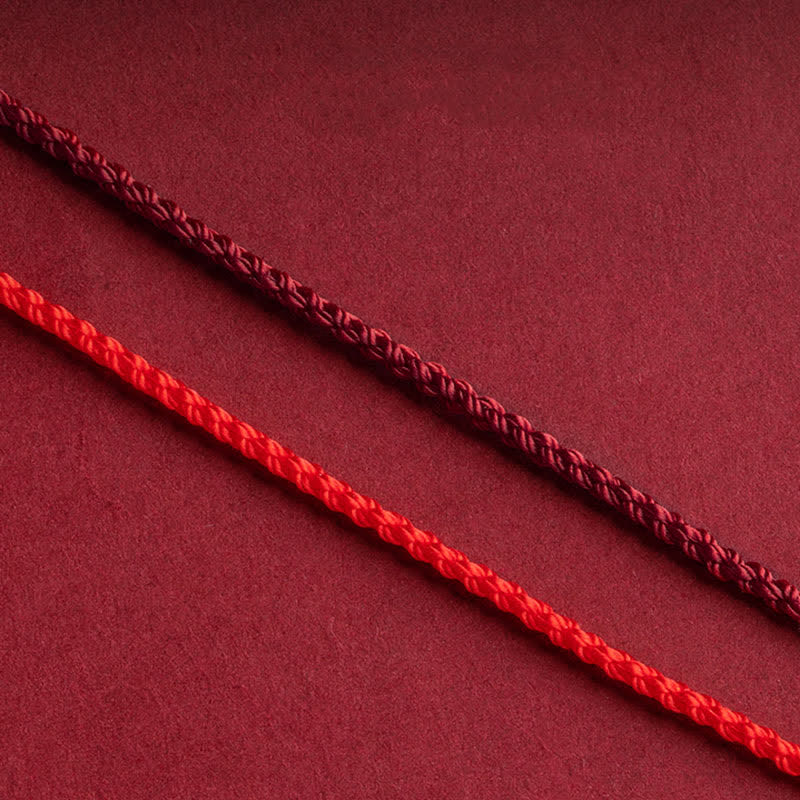 KarmaRipple's Cinnabar Blessing Red String 14K Gold Infinity Symbol Bracelet Anklet p15