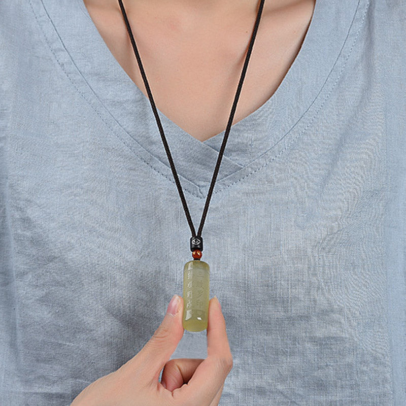 KarmaRipple's Heart Sutra Citrine Happiness Strength Pendant Necklace p12