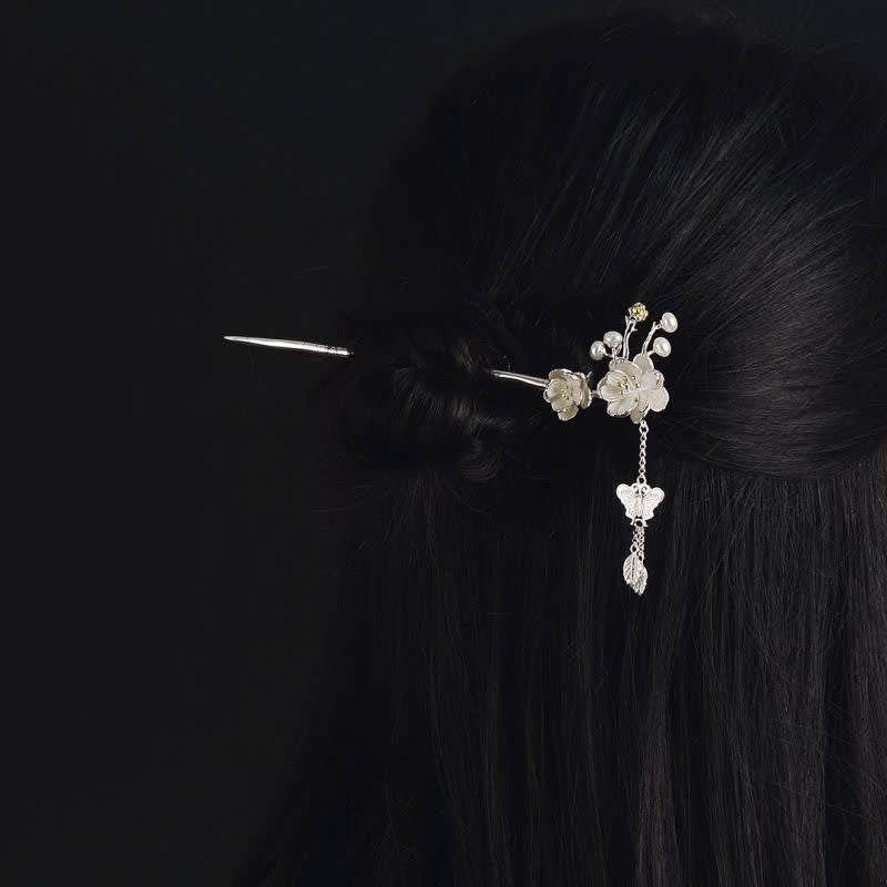 KarmaRipple's Plum Blossom Butterfly Love Freedom Tassel Hairpin p3