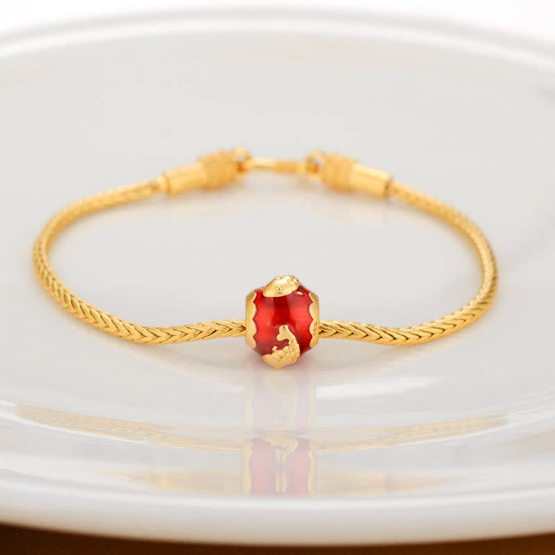 KarmaRipple's Tibetan 18K Gold Om Mani Padme Hum Fortunate Koi Fish Fu Character Ingot Bronze Coin Peace Bracelet p2