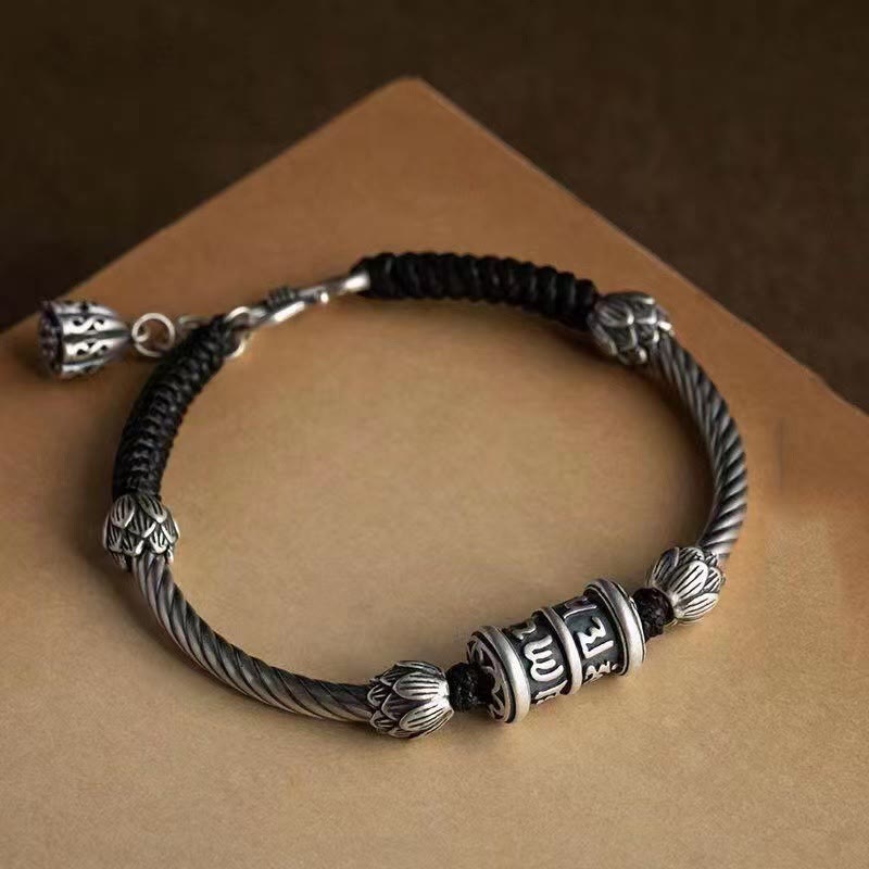 KarmaRipple's Om Mani Padme Hum Lotus Peace Woven Bracelet p1