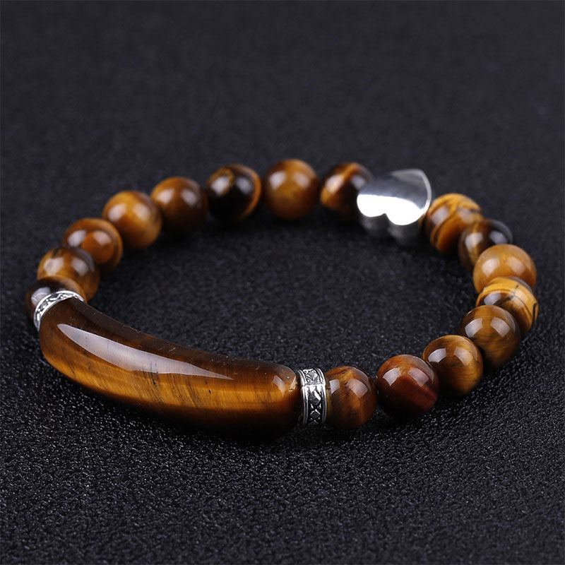 KarmaRipple's Authentic Gemstone Beadwork Unisex Heart Bracelet p22