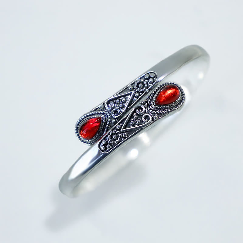 KarmaRipple's Zircon Water Drop Pattern Balancing Cuff Bracelet Bangle p9