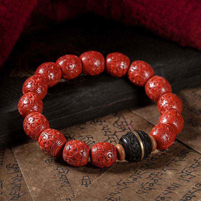 KarmaRipple's Authentic Cinnabar Ebony Calm Blessing Bracelet p6