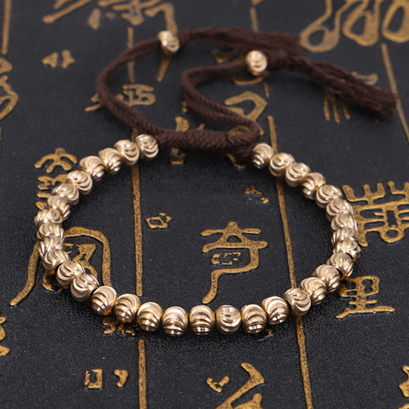 KarmaRipple's Tibetan Handmade Bronze Bead Fortune String Bracelet p12