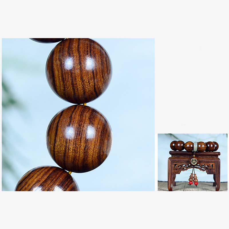 KarmaRipple's Rosewood Warmth Calm Gourd Talisman Bracelet p8