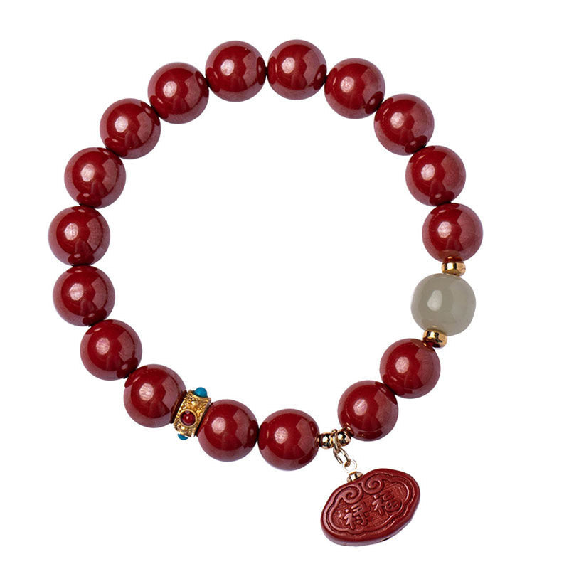 KarmaRipple's Cinnabar Jade Balancing Protection Talisman Bracelet p12