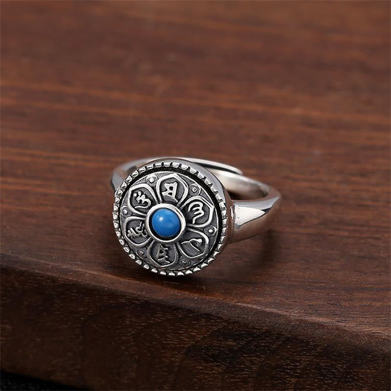 KarmaRipple's Tibetan Om Mani Padme Hum Peace Rotatable Ring p2