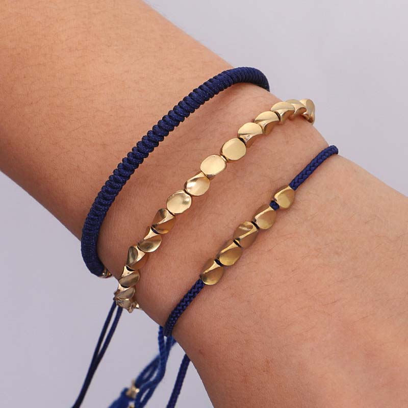 KarmaRipple's 3 PCS Tibetan Bronze Beadwork Balancing Protection Fortune Bracelet Set p10